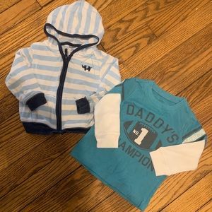 Carter’s boys bundle jacket and shirt 12m